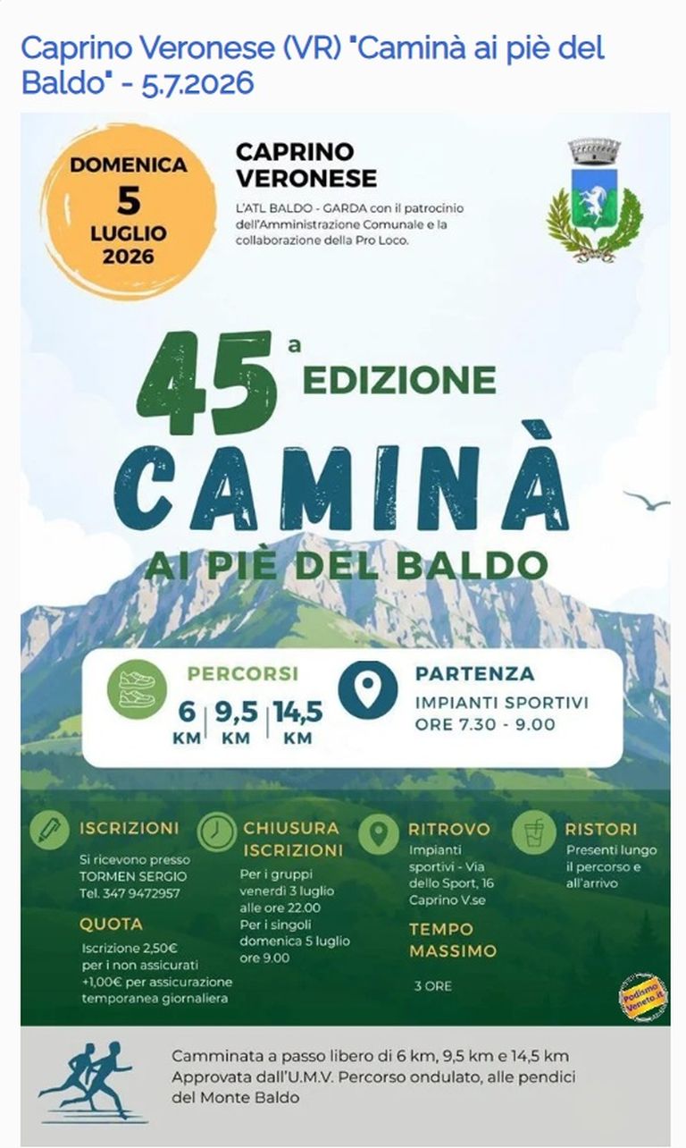 45° Caminà ai piè del Baldo